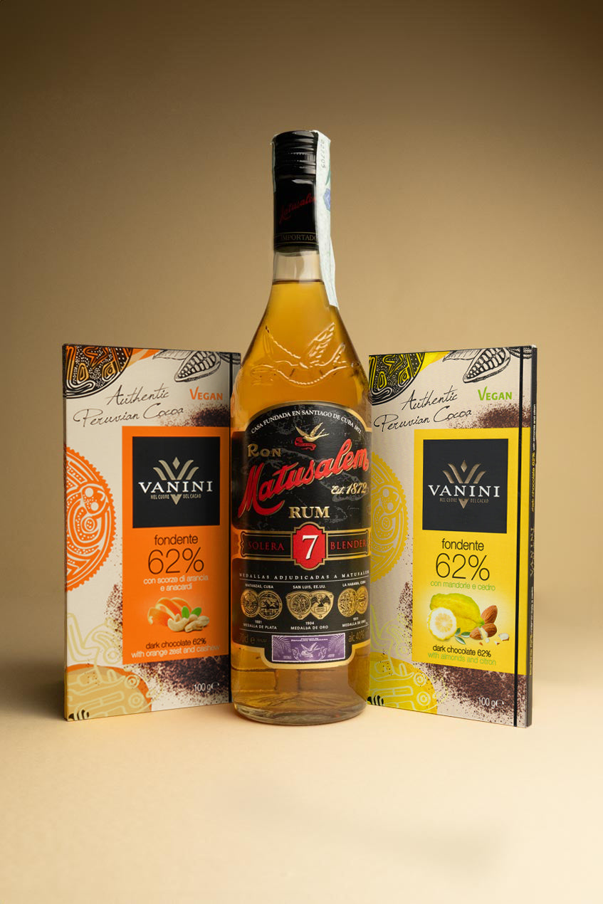 Rum Matusalem with Vanini Bagua Bars