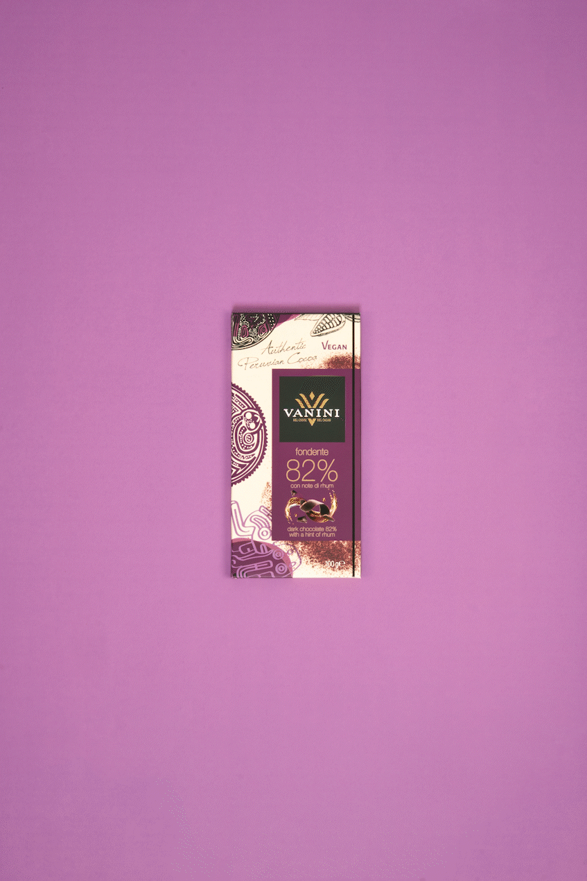 Vanini Single Origin Peru Dark Chocolate Bar 62% with Orange Peel and Cashews