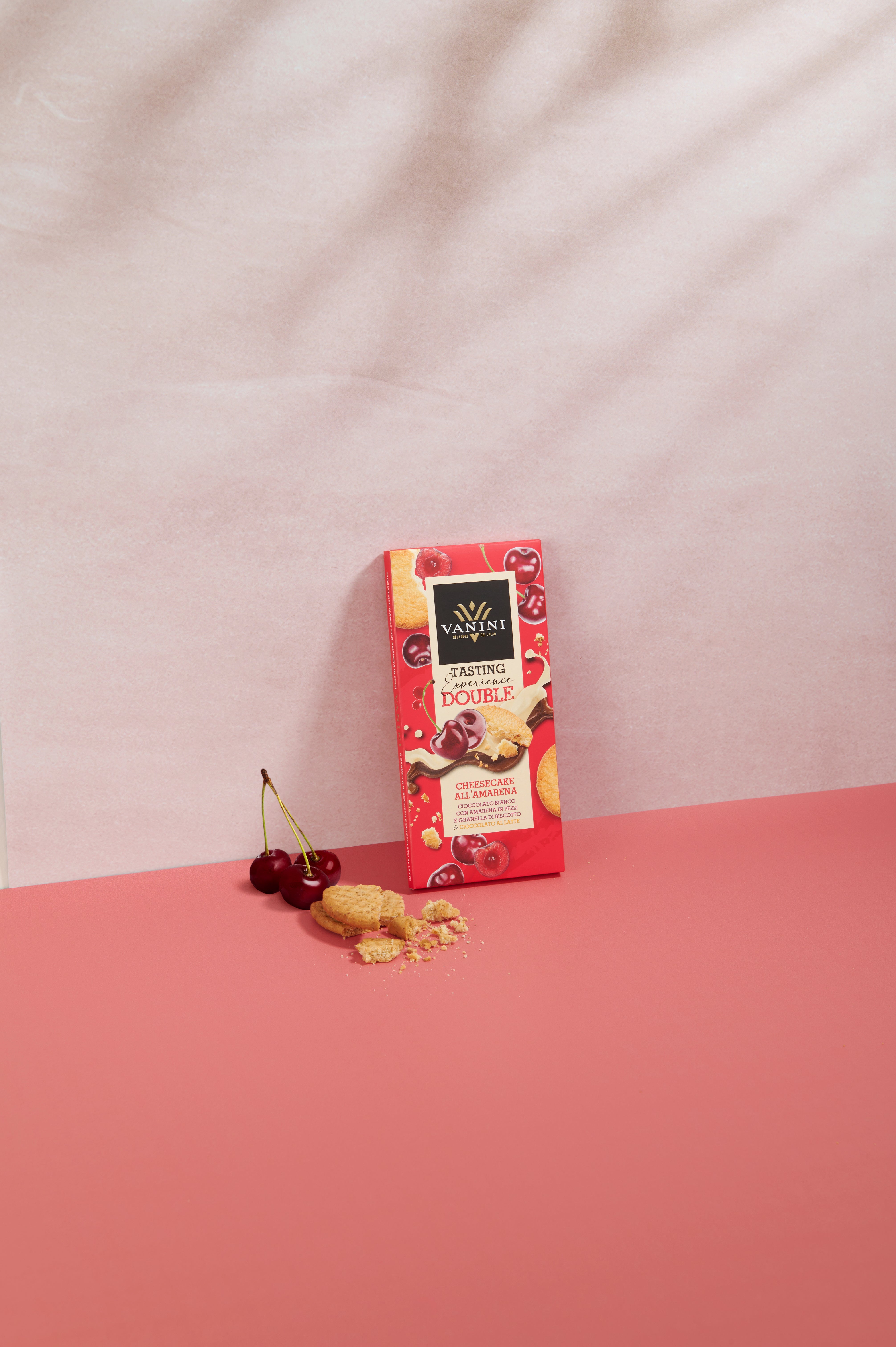 Vanini Tasting Experience Double Cheesecake bar with Black Cherry