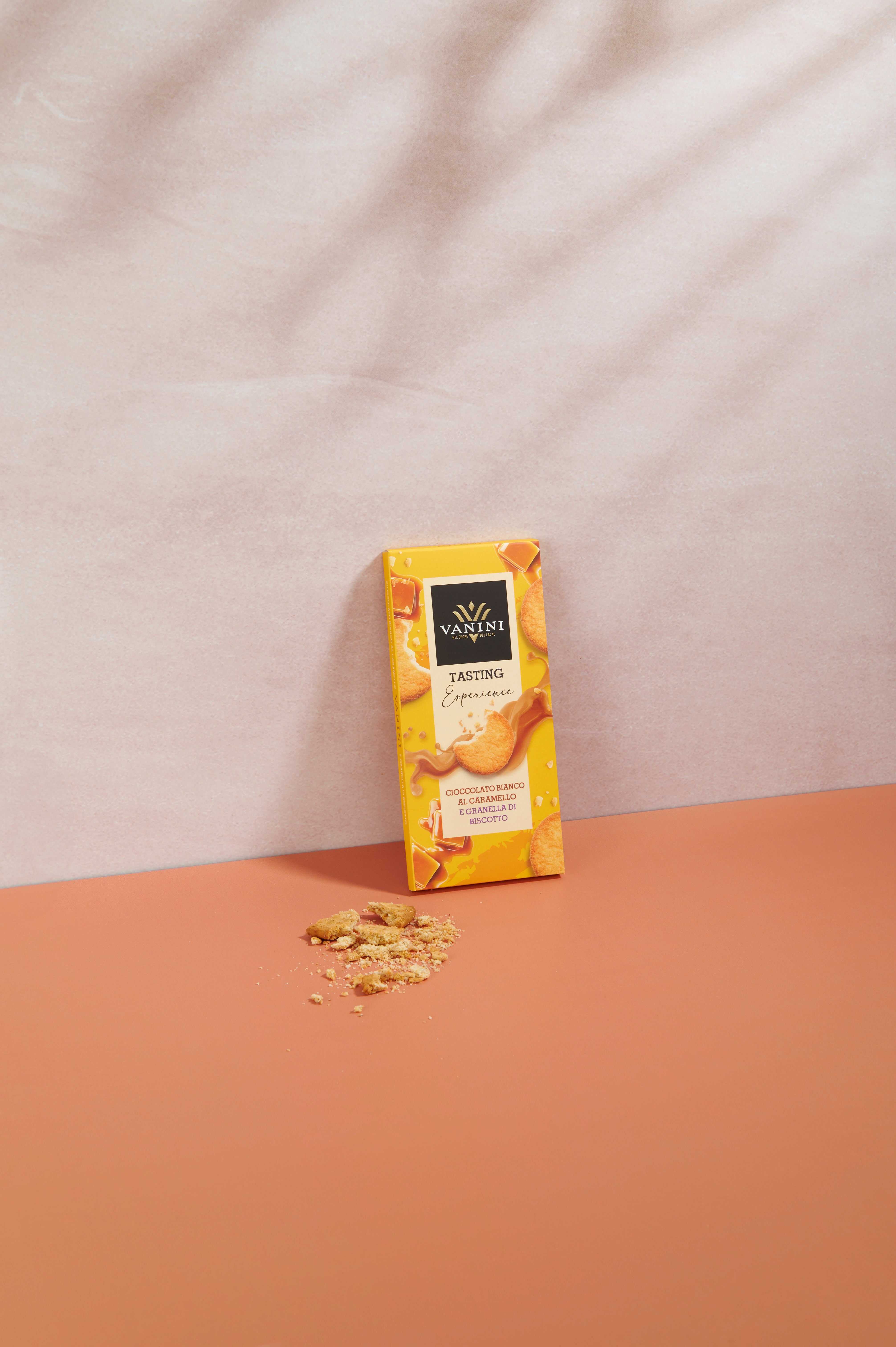 Vanini Tasting Experience Chocolate Caramel Bar with Biscuit Grains