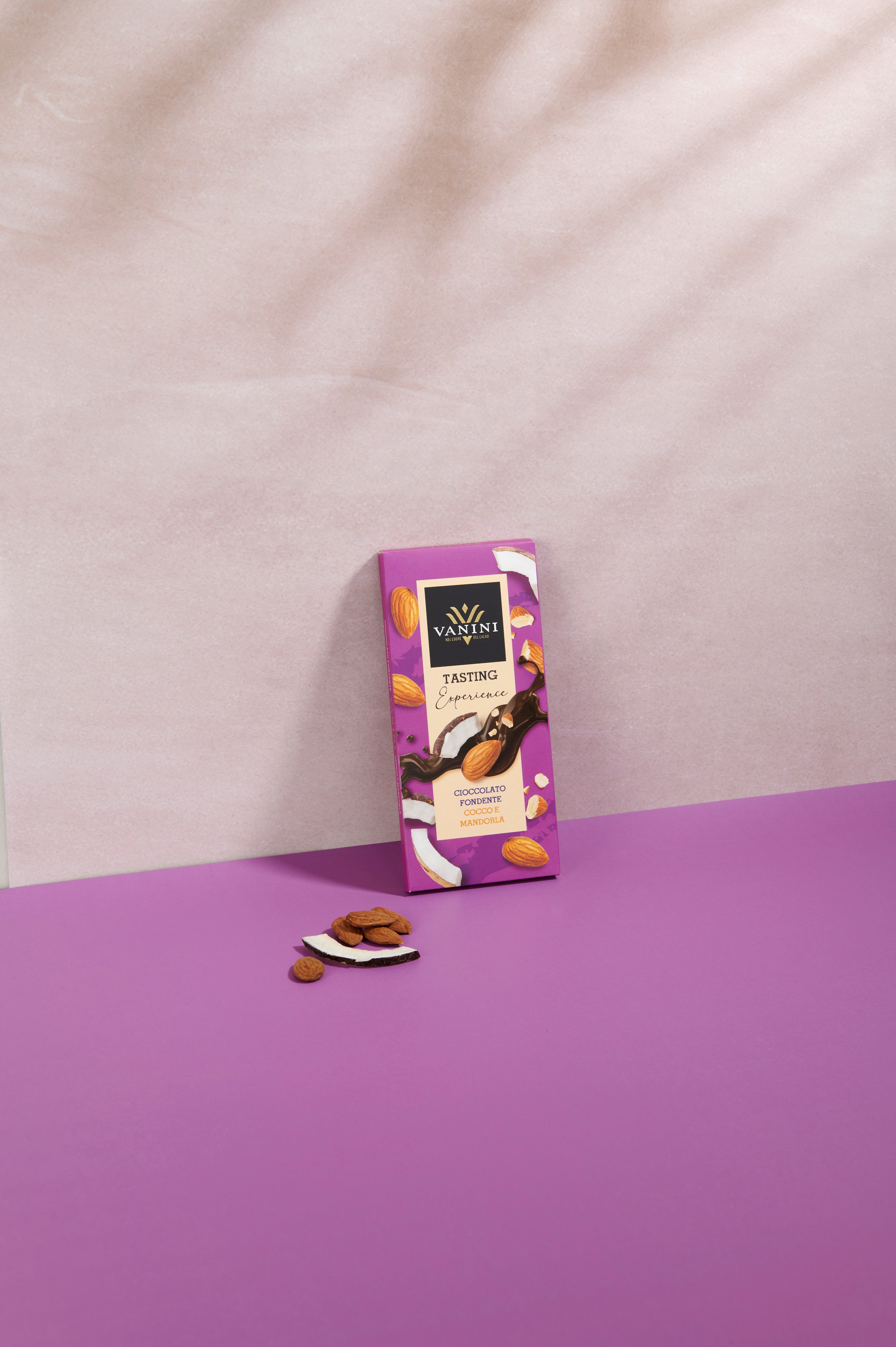Vanini Tasting Experience dark chocolate, coconut and almond bar