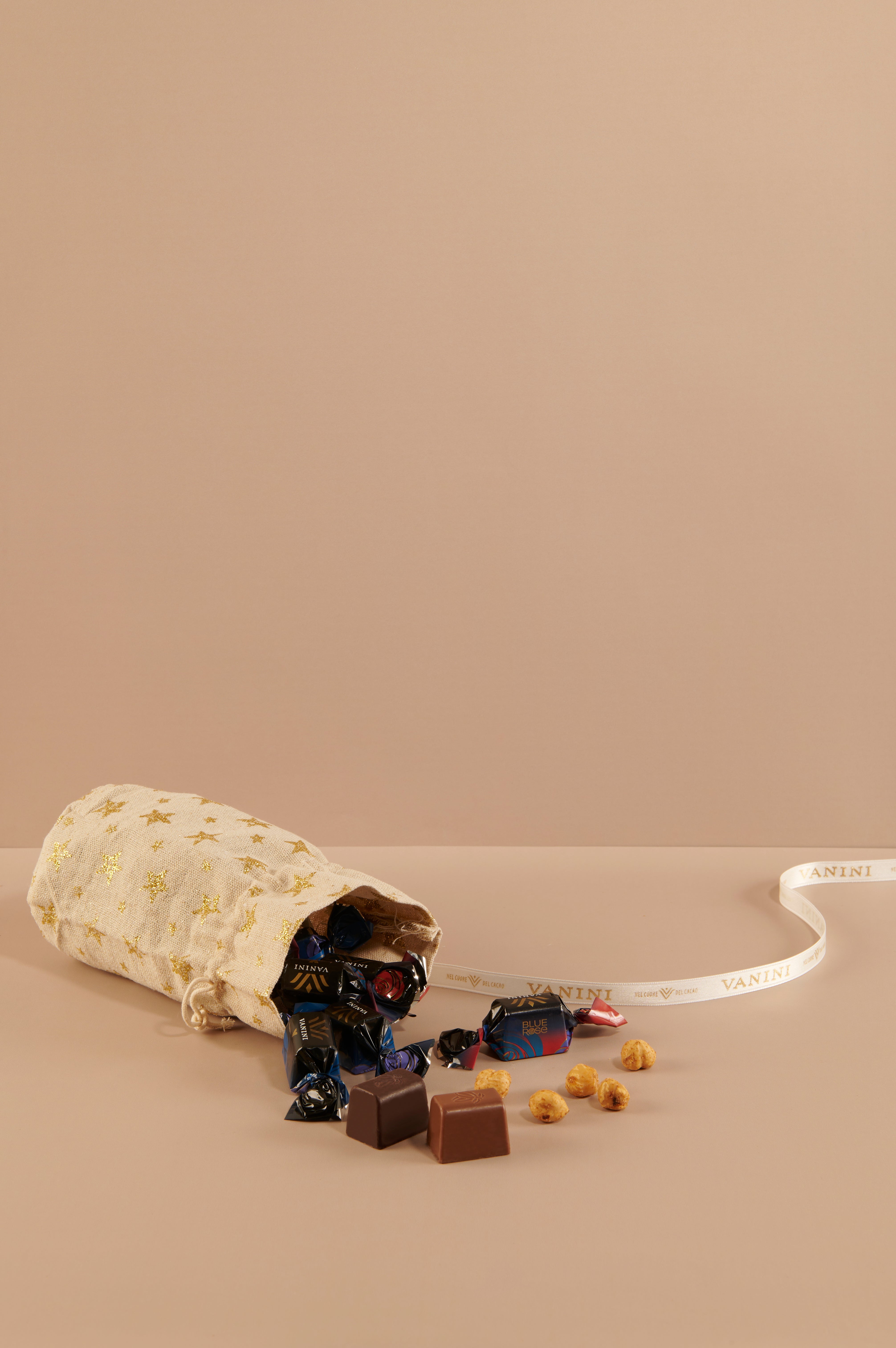 Bag Stelline with Blue Rose Vanini Pralines