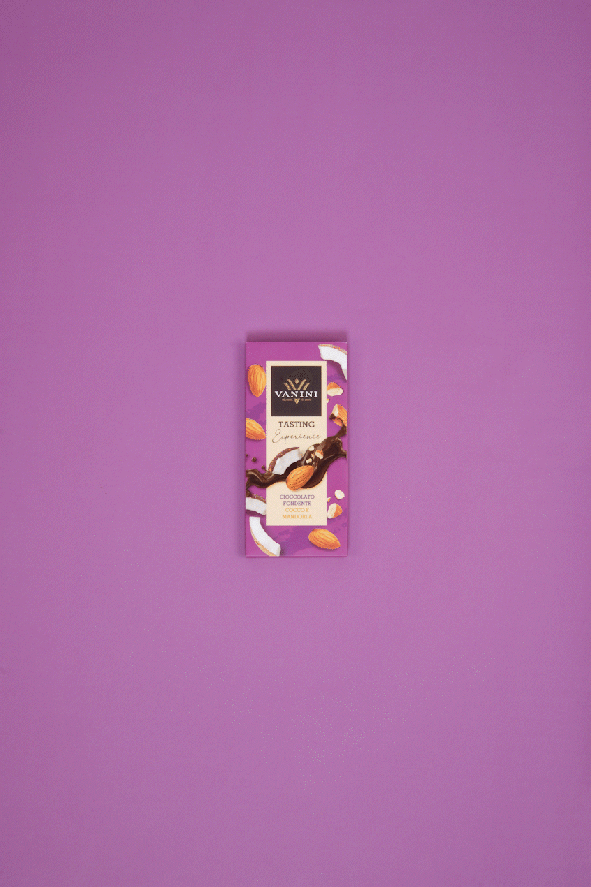 Vanini Tasting Experience dark chocolate, coconut and almond bar