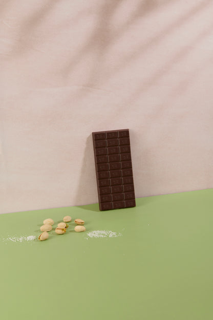 Vanini Uganda Organic Dark Chocolate Bar 56% with Salted Pistachios