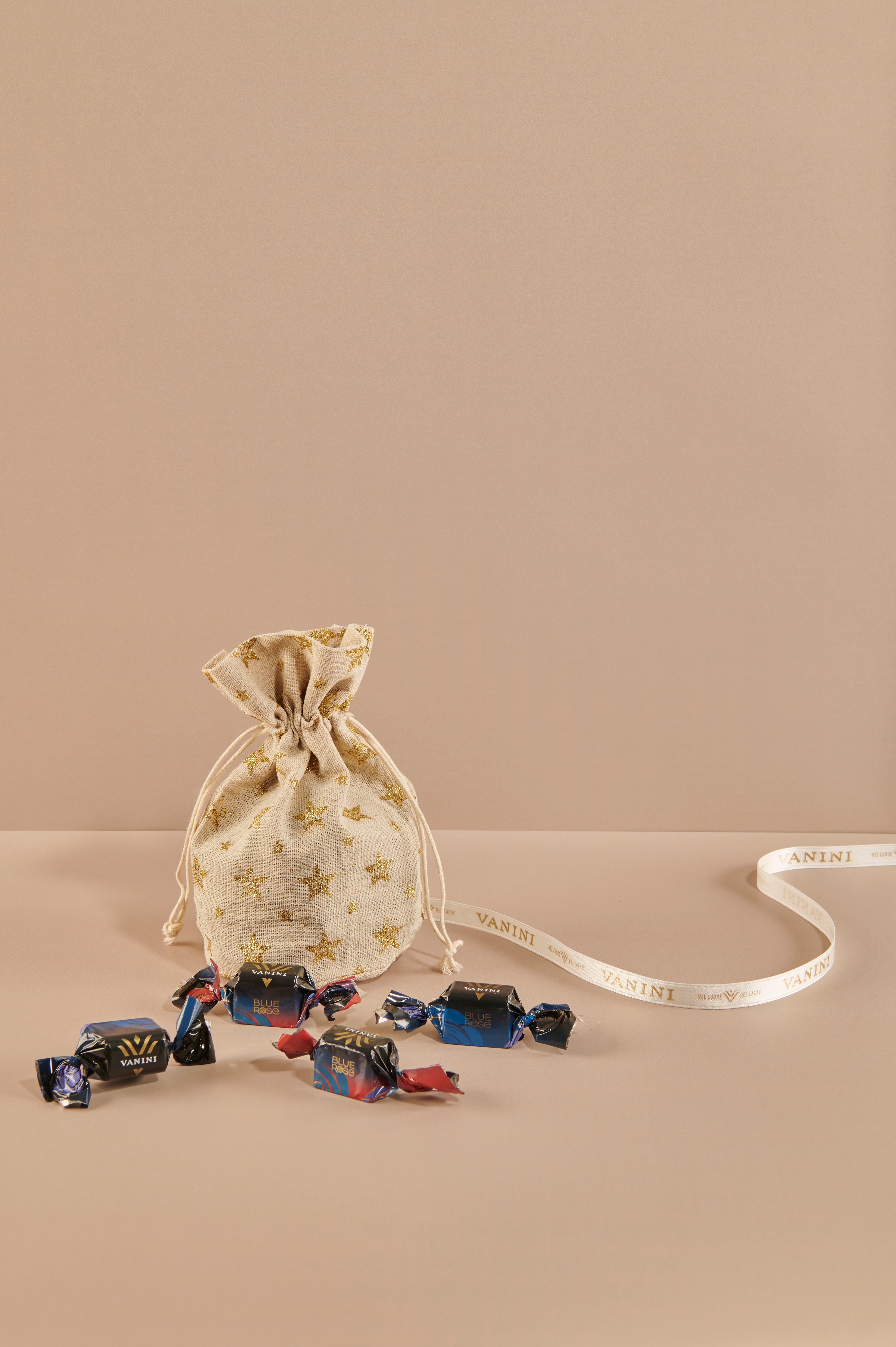 Bag Stelline with Blue Rose Vanini Pralines