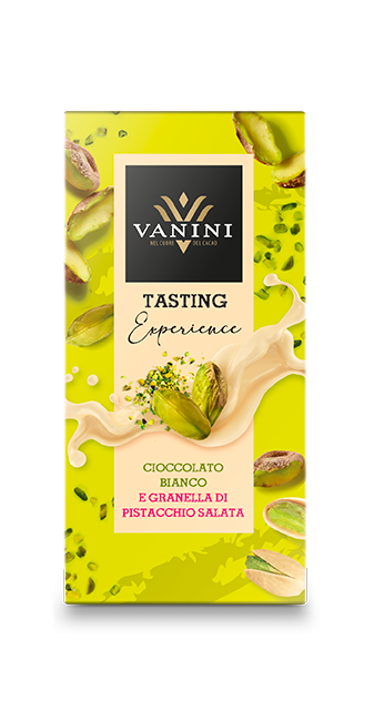 Tavoletta 75g Tasting Experience Cioccolato bianco e granella di pistacchio salata